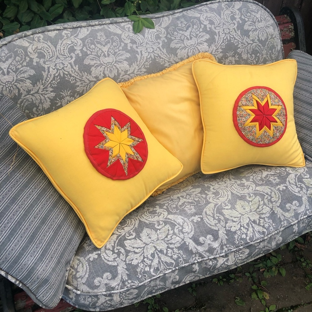 Vintage Quilt Piece Pillows
